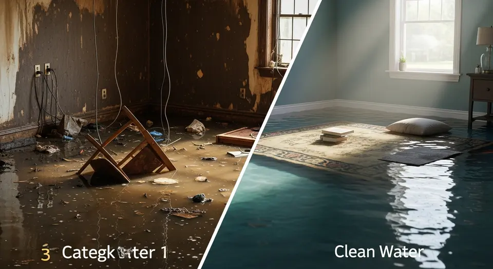 Water Damage Categories Explained: Category 1 vs 2 vs 3